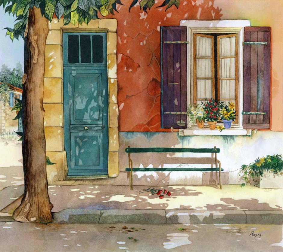 Дворик с окнами