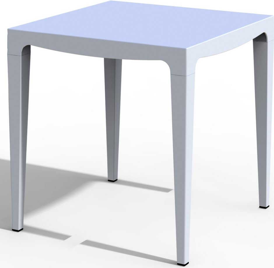 Стол квадрат белый эластик 70