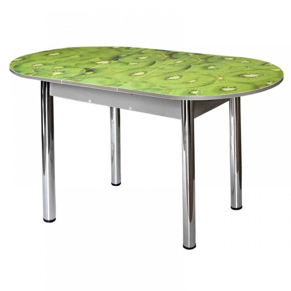 Стол Европейский 700*1100 раздвижной с/с ф/п н/хром лаймы