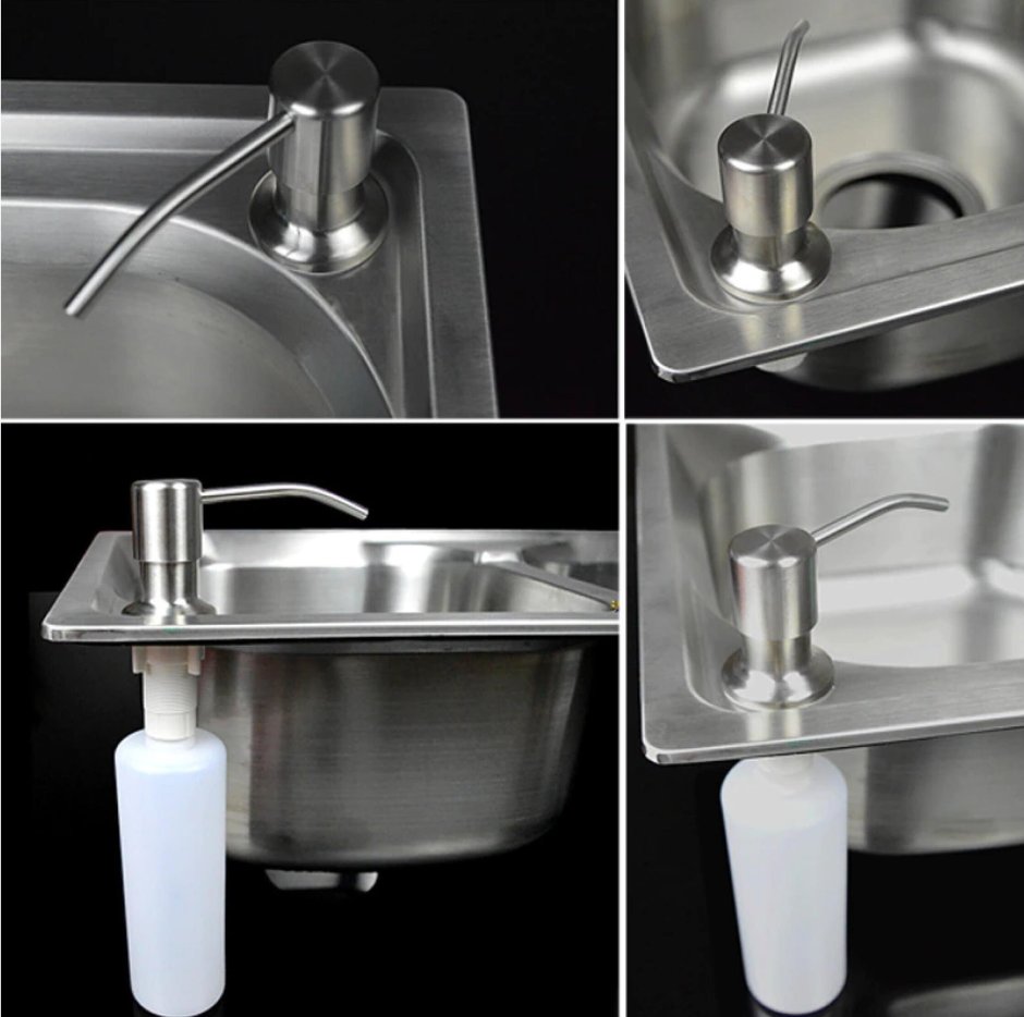 Дозатор врезной для мойки Gerhans k50403a нержавеющая сталь