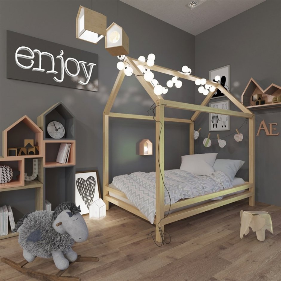 Кровать-домик "Риччи" белый