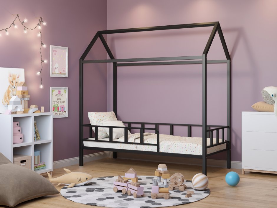 Кровать-домик Риччи голубой