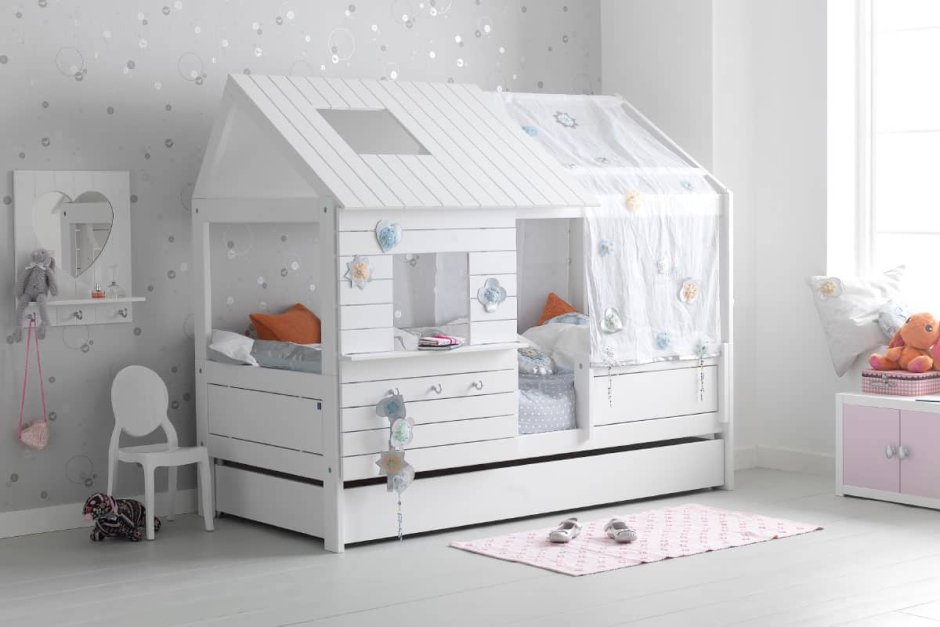 Кровать-домик "Риччи" белый