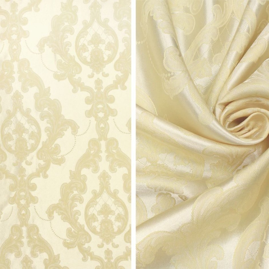 Портьера TEXREPUBLIC 280 см шампань с золотом