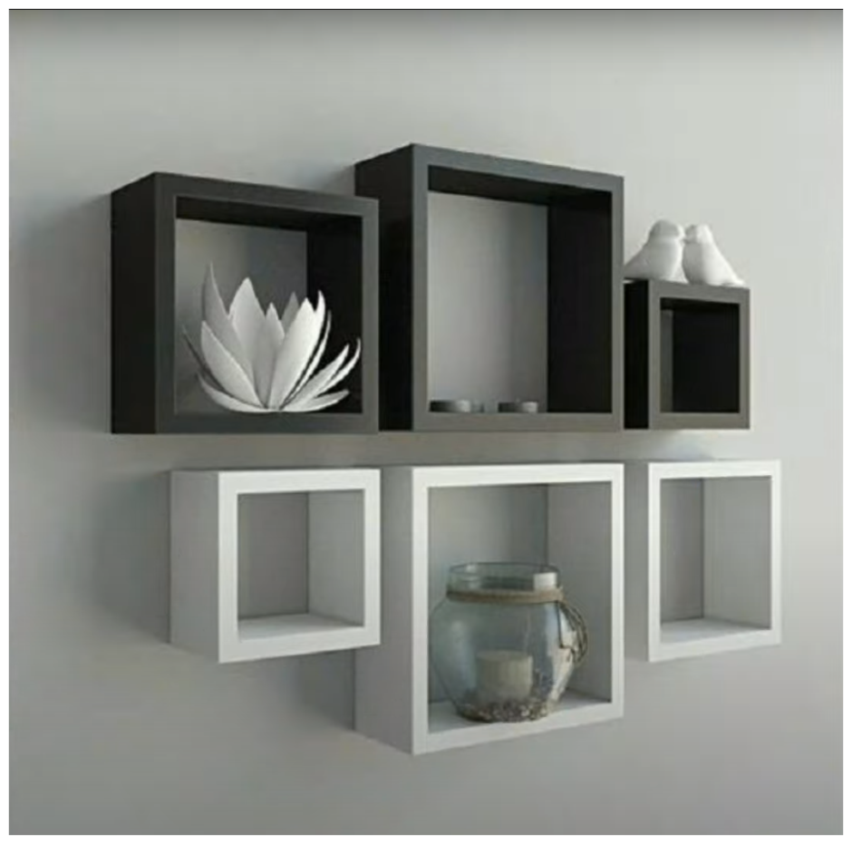 Квадратные полочки на стену