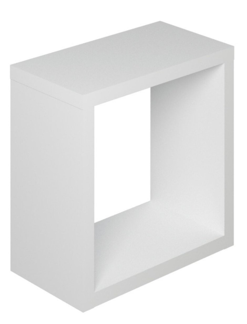 Полка квадратная 270*270*124мм MEBELPRO белый МП-601