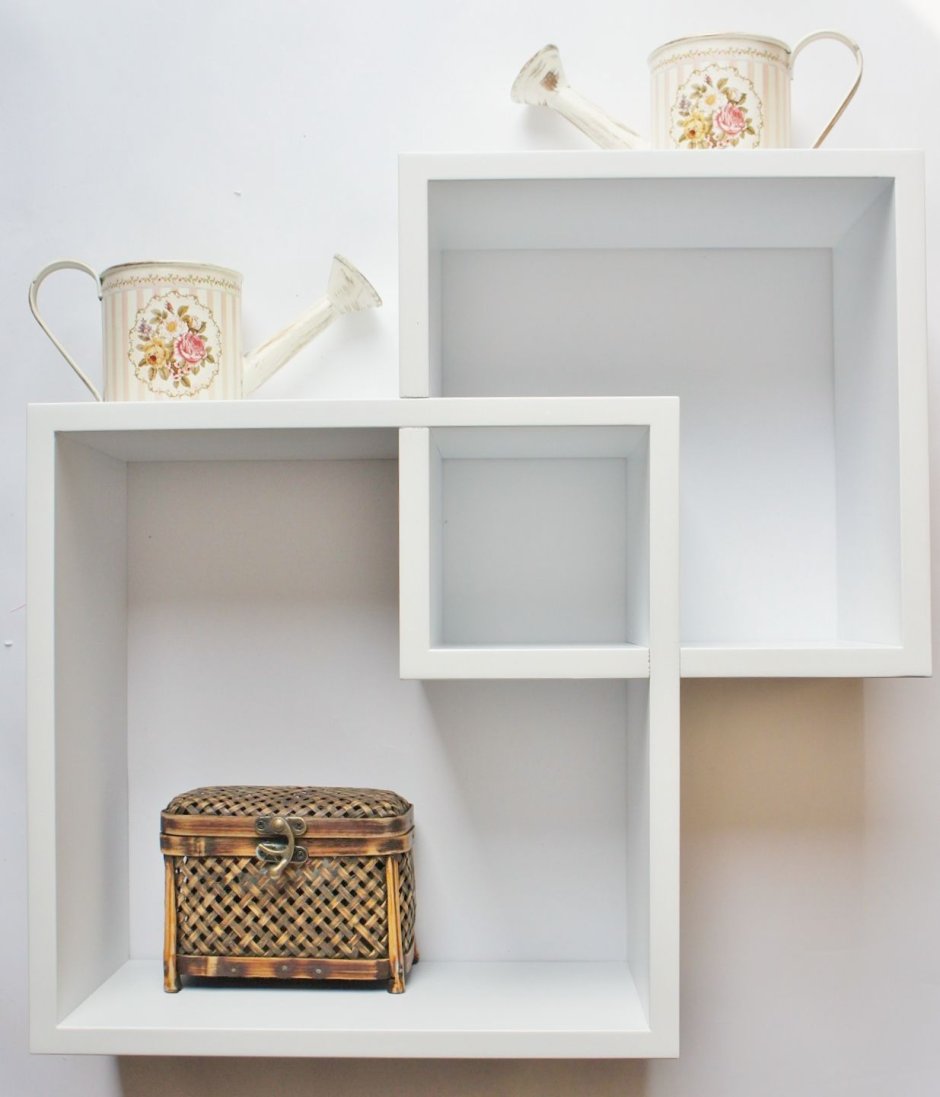Квадратная полка на стену