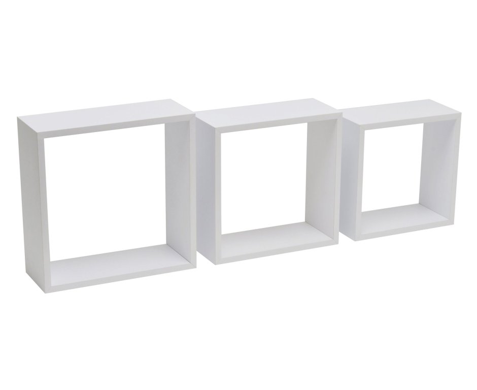 Полка квадратная белая