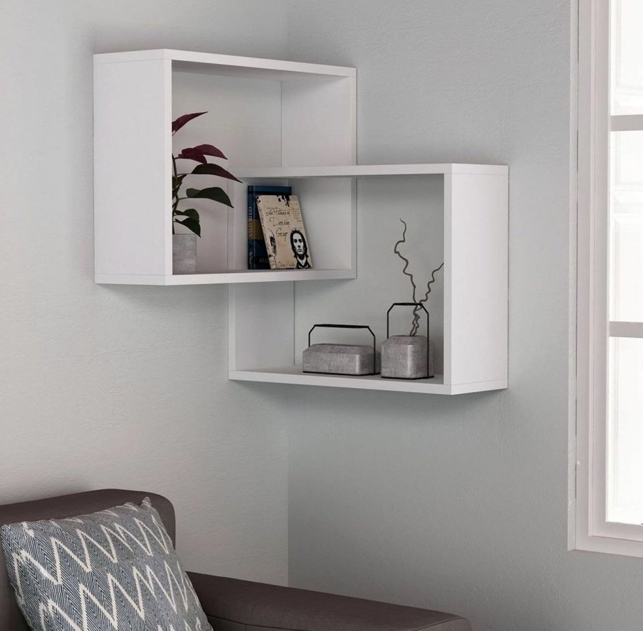 Полка "Wall Shelf-s (bas WL-001)" белая