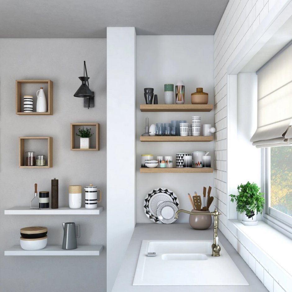 Набор мебельных полок «квадрат», 30x27x24 см, цвет дуб сонома, 3 шт.