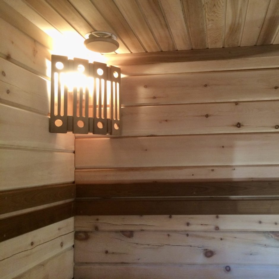 Деревянные светильники для бани