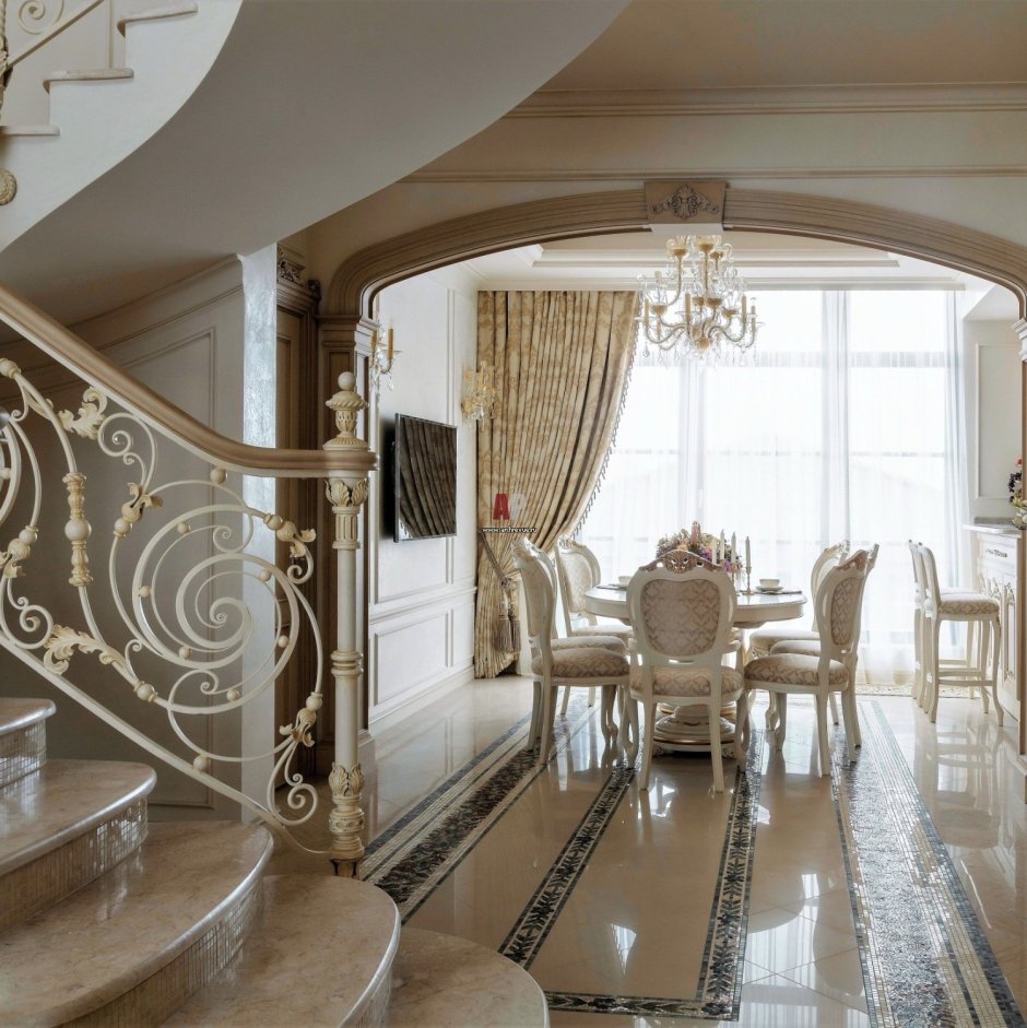 Интерьер коттеджа в классическом стиле