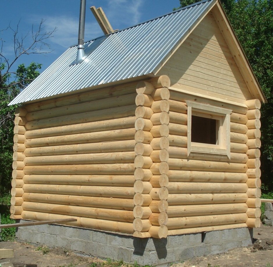 Баня 3 на 4 оцилиндрованное бревно