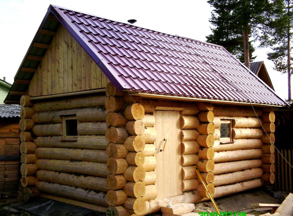 Баня из бревна 6х4