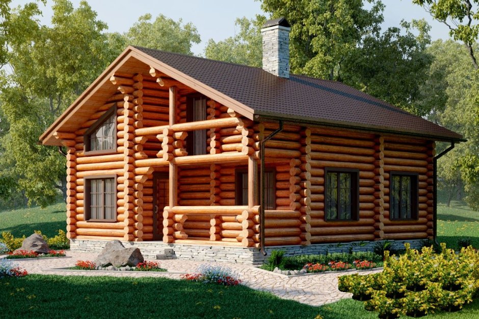 Сруб дом баня из оцилиндрованного бревна