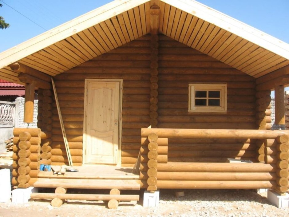 Баня из круглого бревна