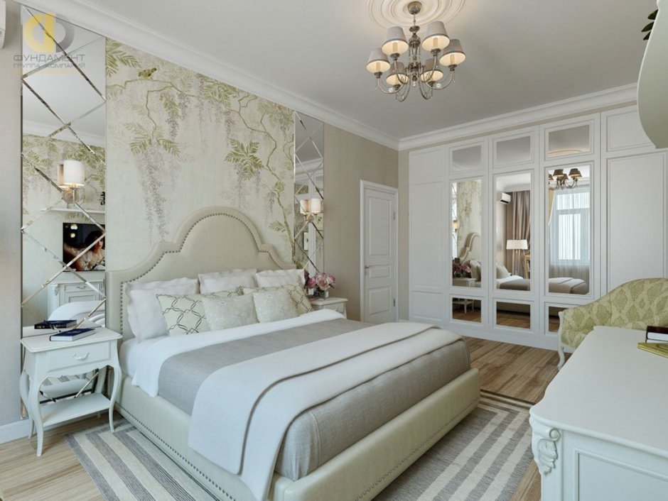 Интерьер спальни в неоклассическом стиле
