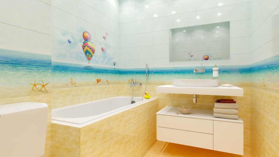 Плитка в ванную море