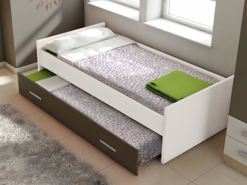 Кровать двухуровневая выдвижная взрослая