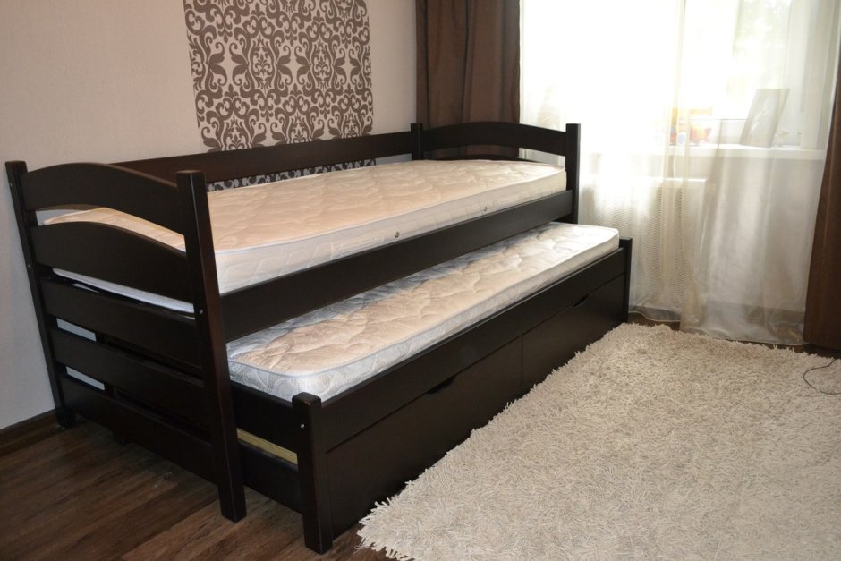 Кровать двухъярусная выдвижная взрослая