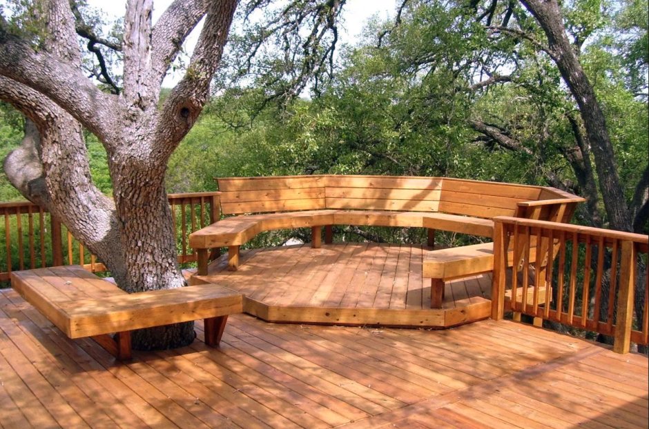 Беседка вокруг дерева