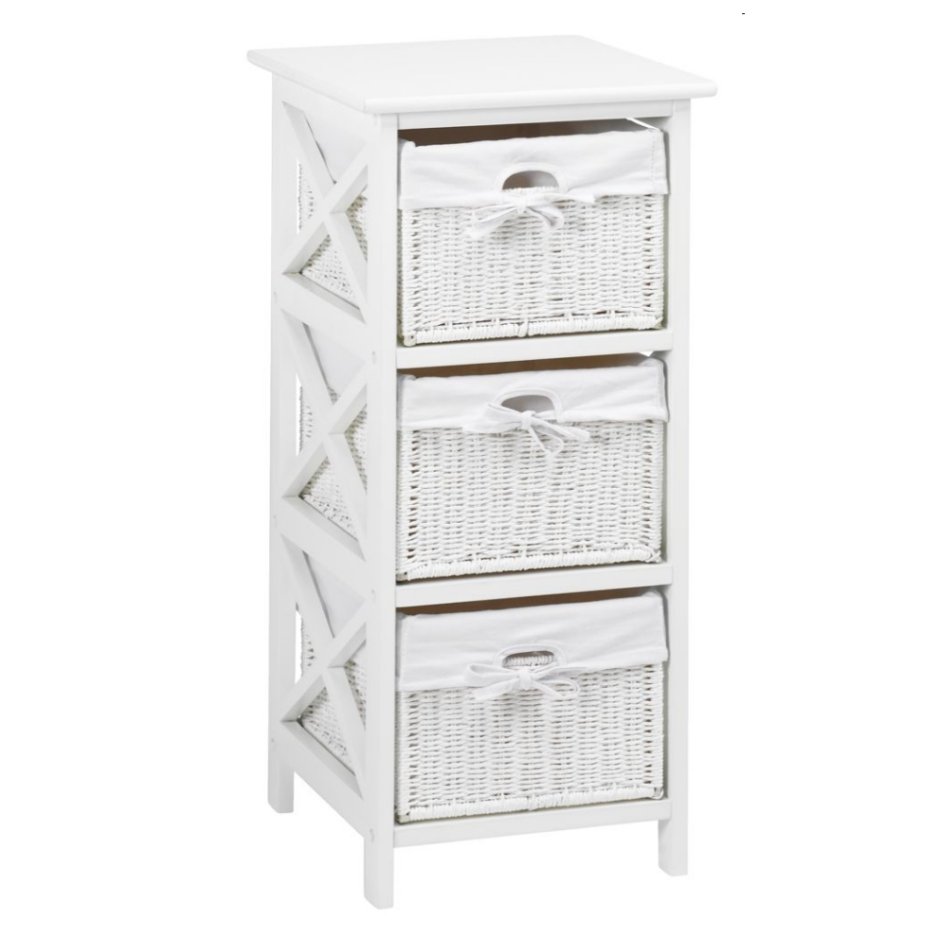 Комод Oure 3 ящ белый