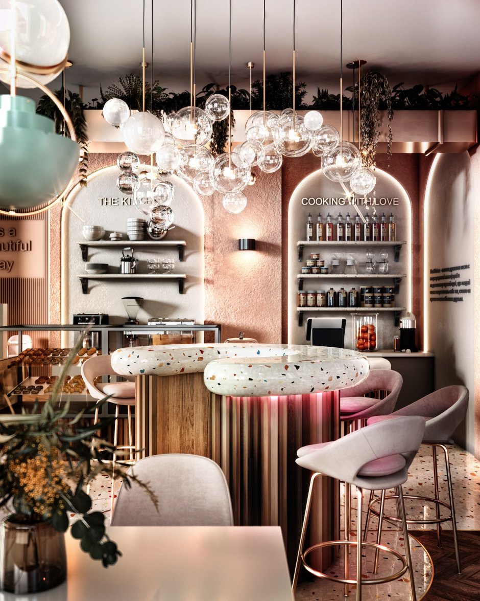 Красивые интерьеры кафе