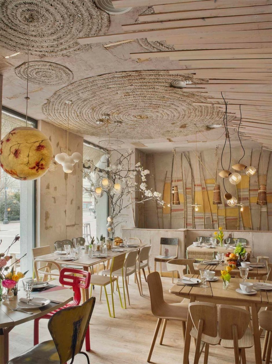 Элементы декора в интерьере ресторана