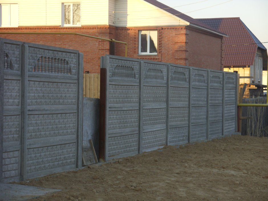 Бетонный забор секционный 3800х2000