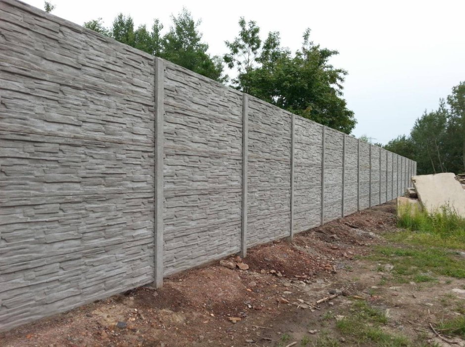 Бетонные плиты для забора