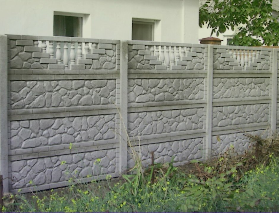 Бетонный забор еврозабор