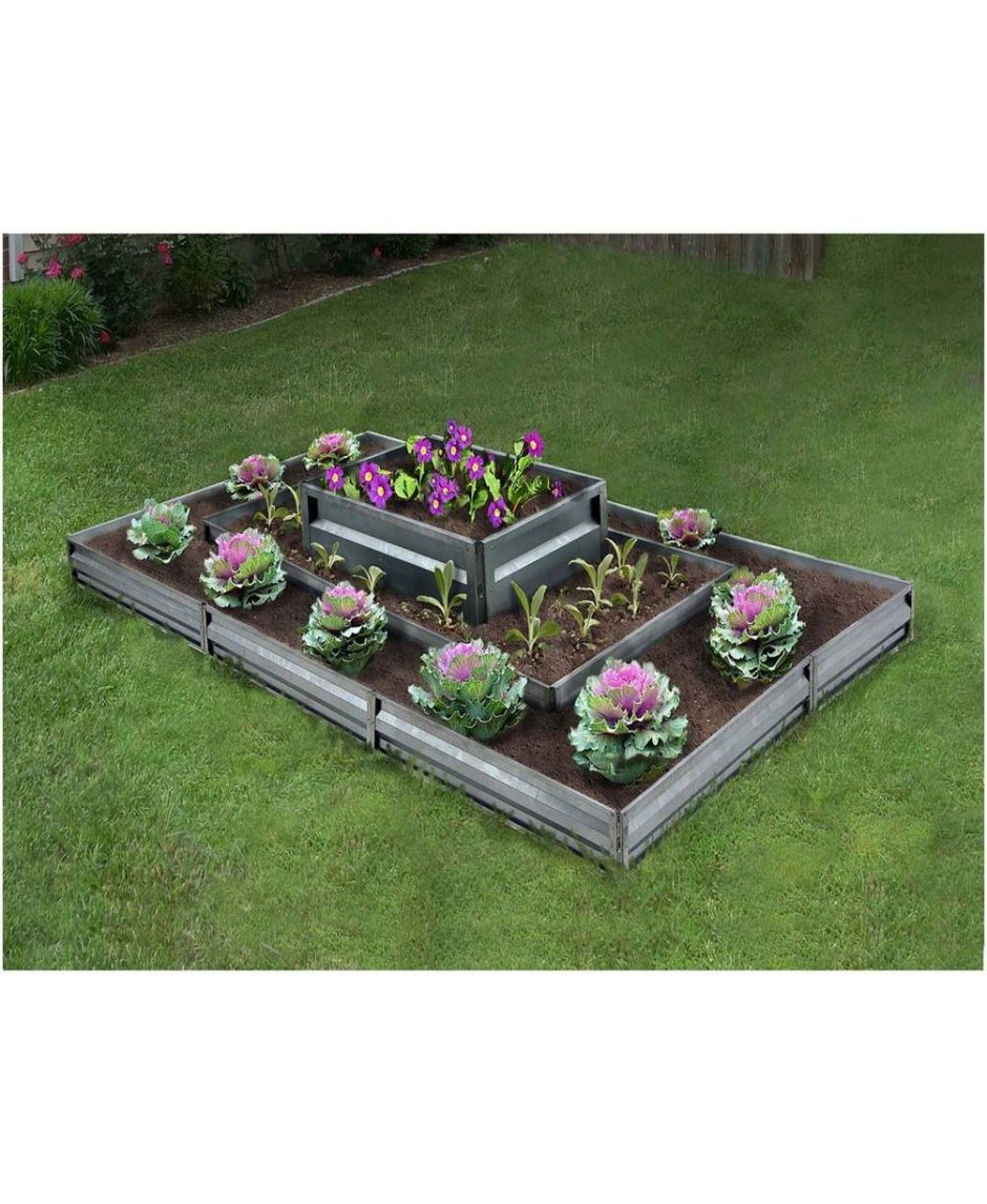 Многоярусные клумбы для дачи