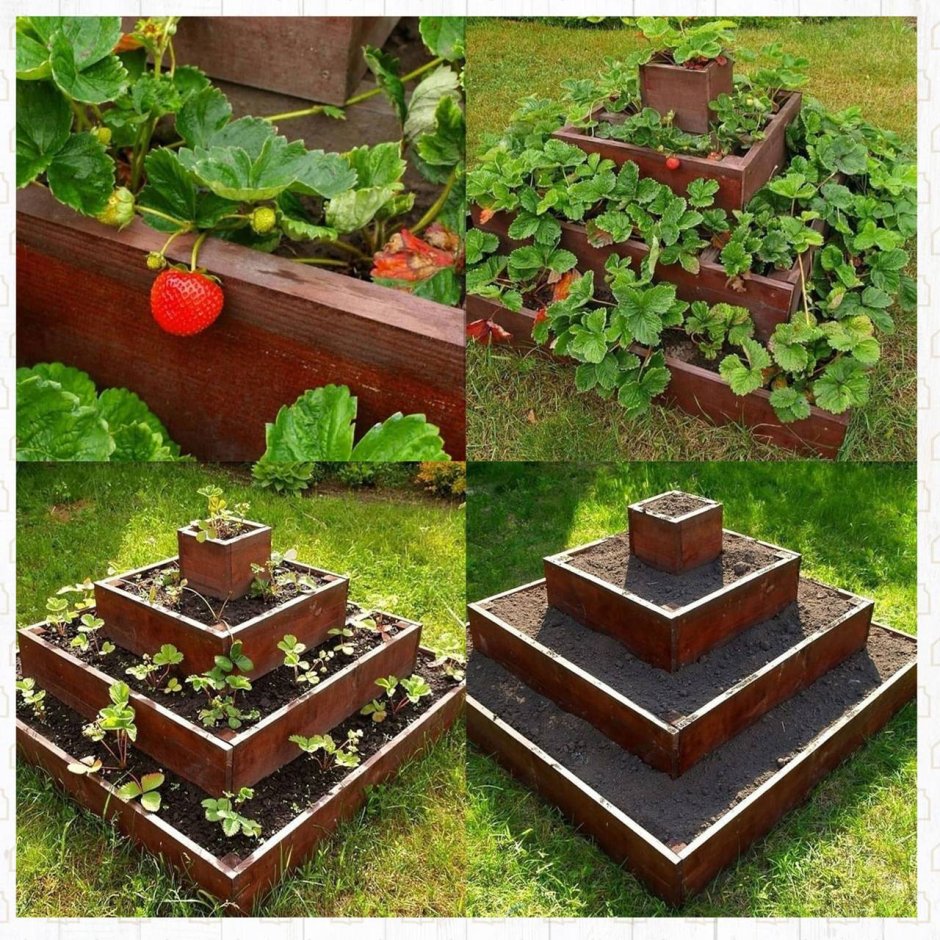 Грядки для клубники многоярусные