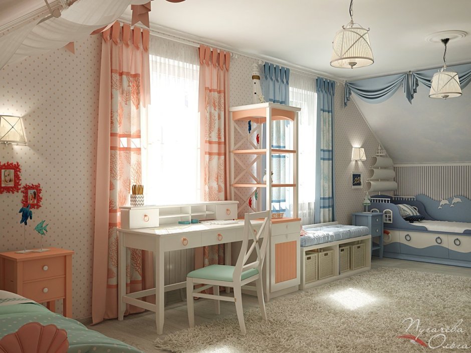 Детская с 2 окнами