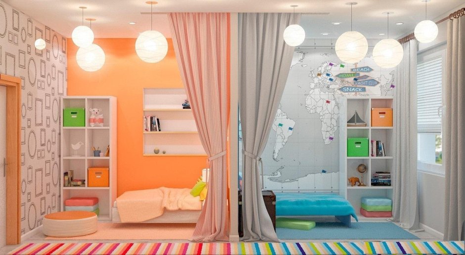 Детская мебель для двоих разнополых детей