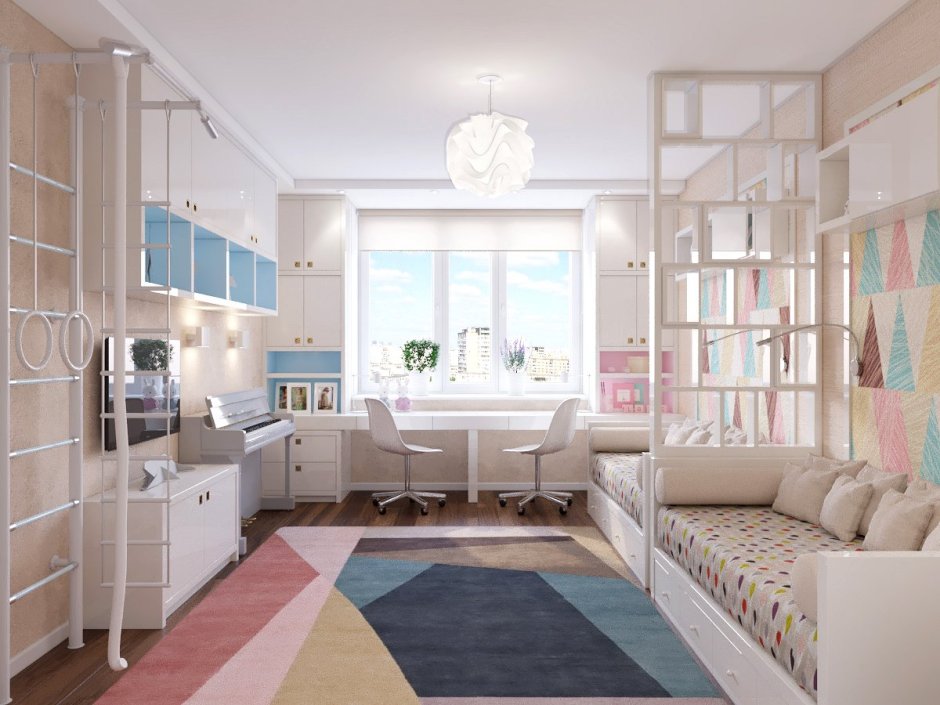 Комната для 2 девочек школьного возраста