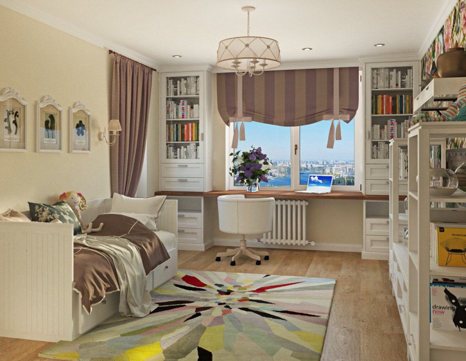 Детская с окном посередине