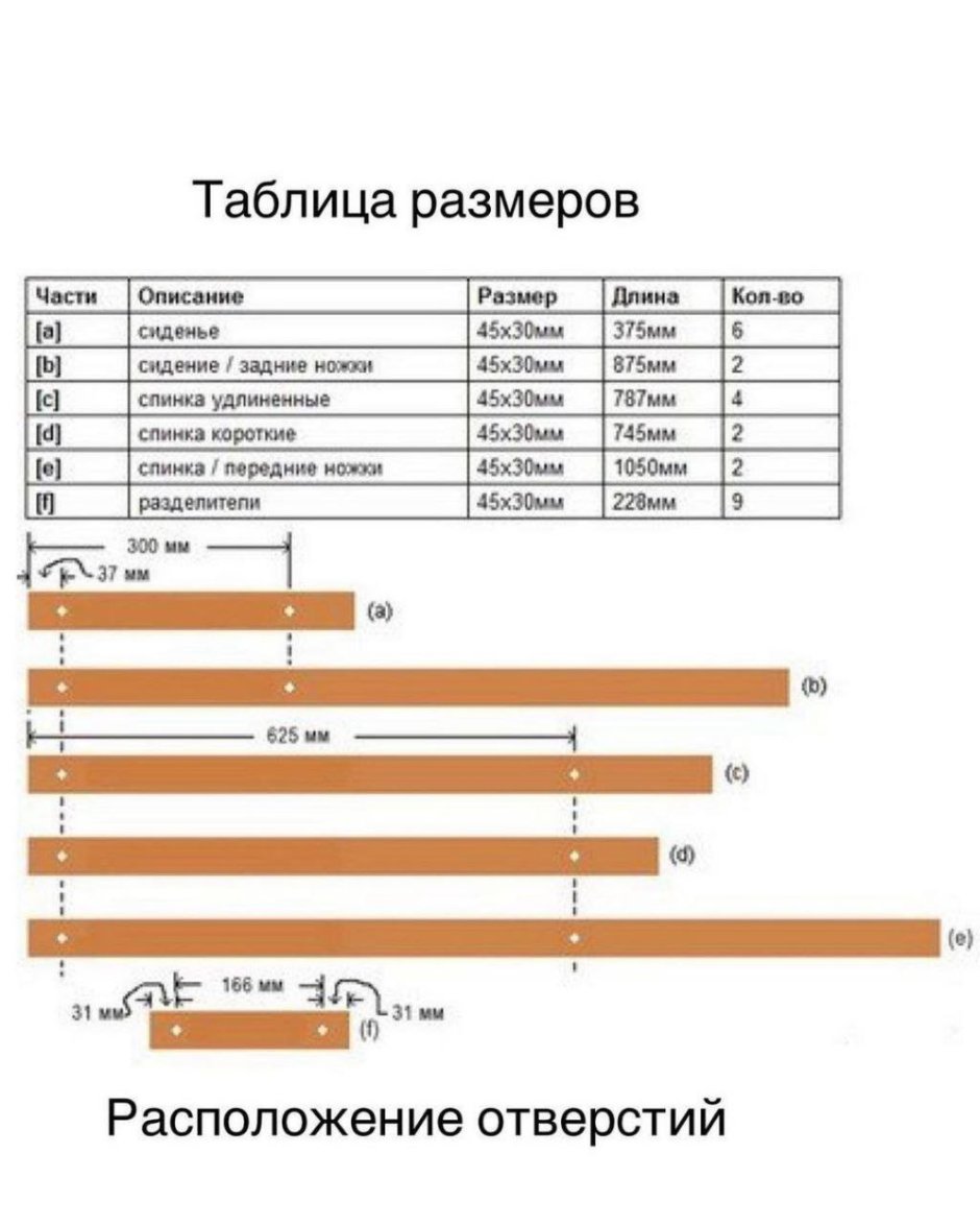 Схема сборки кресла Кентукки