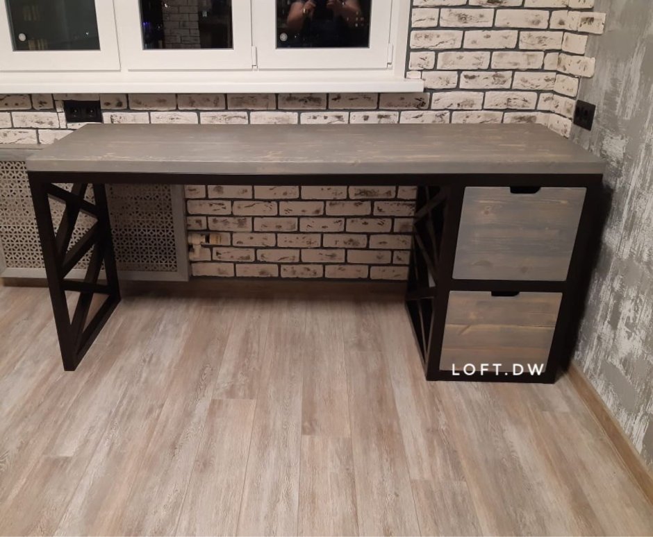 Письменный стол лофт Nexus ln12/Wood-Black