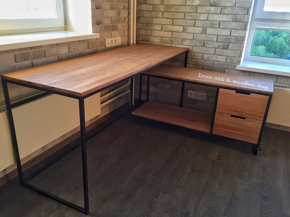 Угловой стол лофт FASTBOX