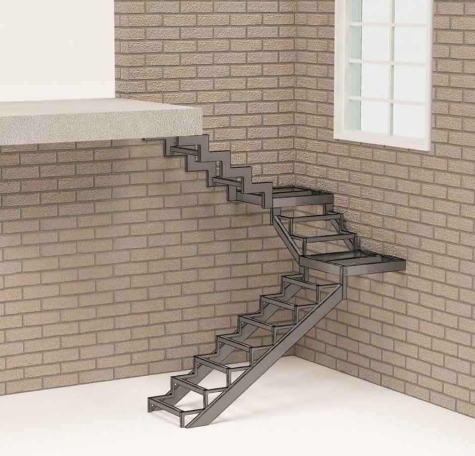 R60 ступени металлической лестницы огнезащита