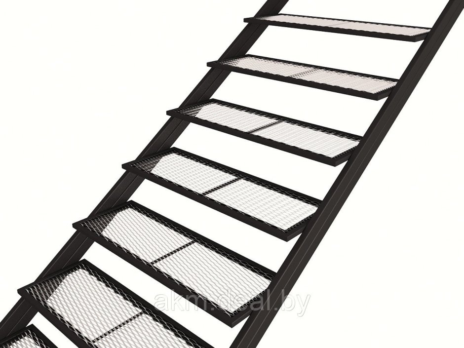 Ступени пожарной лестницы просечка