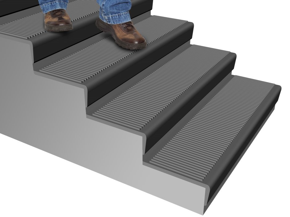 Проступь большая резиновая, 1100х305х110 мм, цвет черный