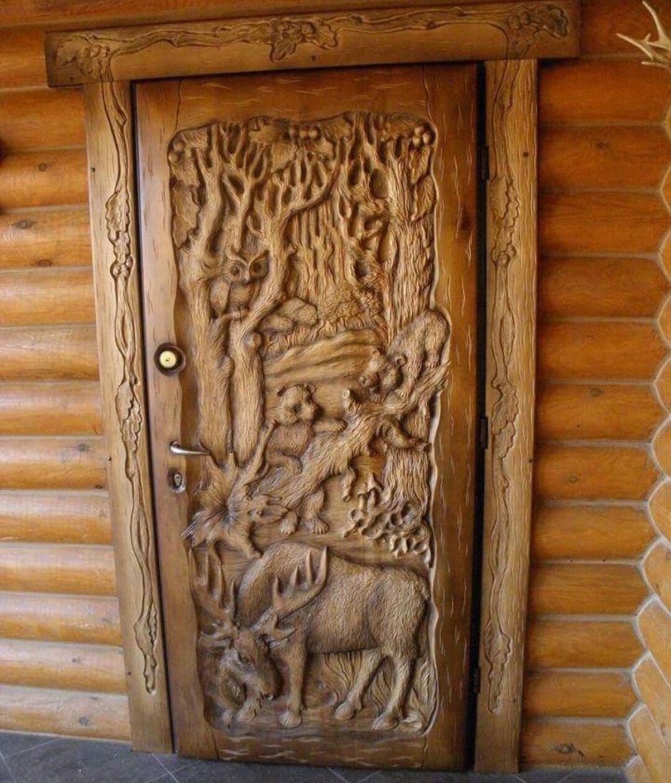 Рисунок на металлическую банную дверь