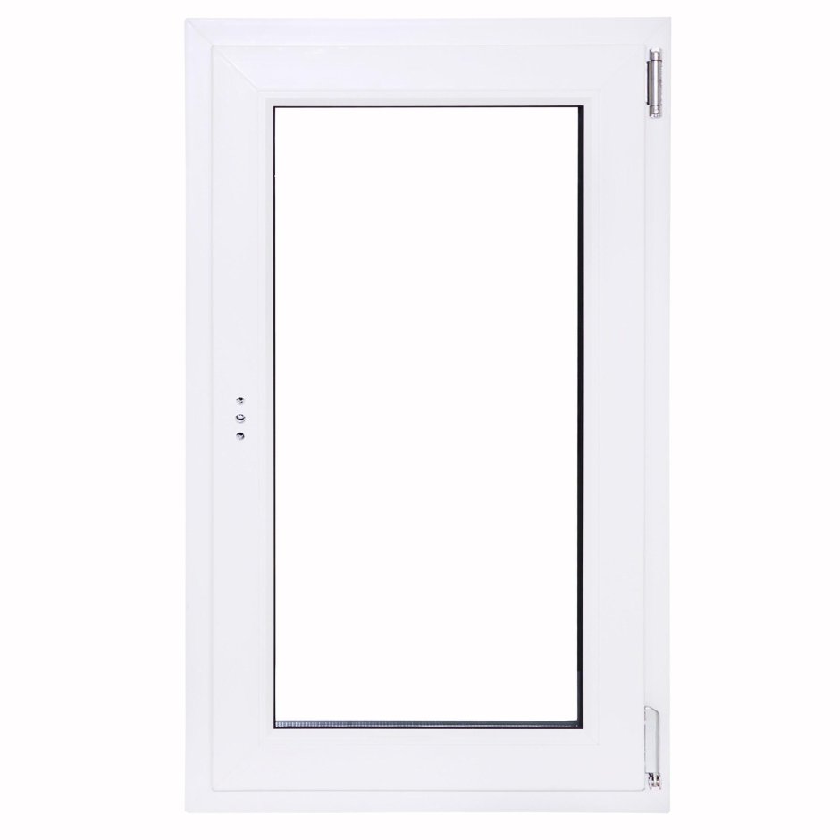 Окно ПВХ двустворчатое 120х120 см глухое/поворотно-откидное правое