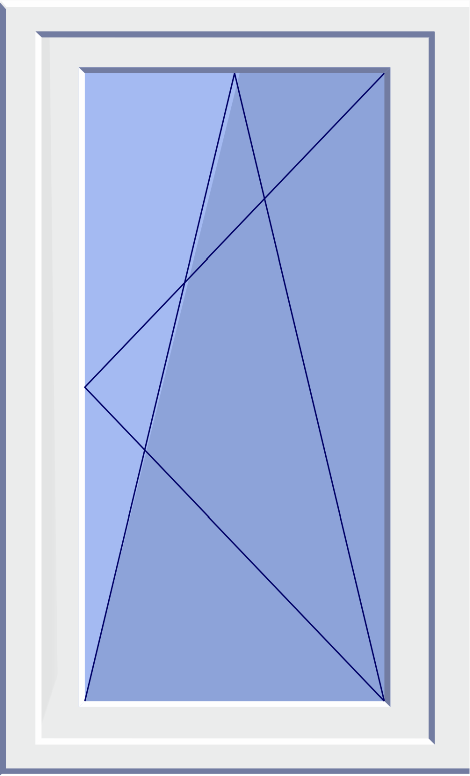 Окно одностворчатое поворотно-откидное Rehau