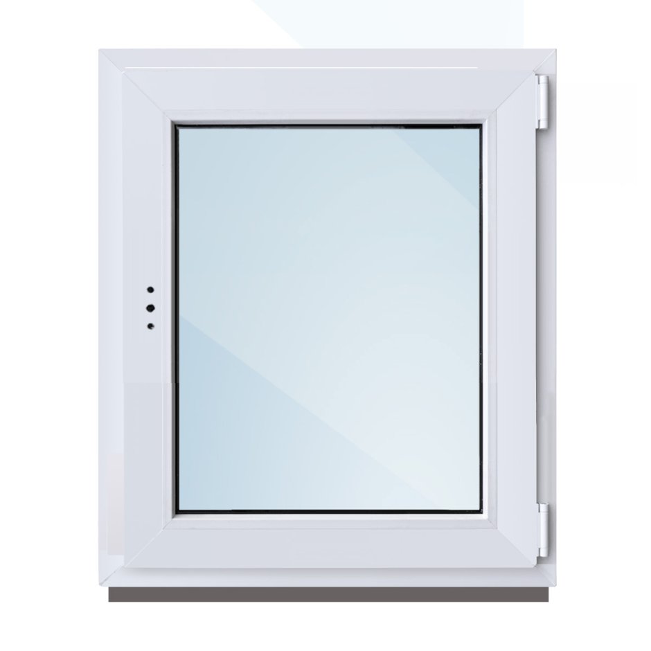 Окно ПВХ двухстворчатое 1160x1200 мм глухое/поворотно-откидное правое