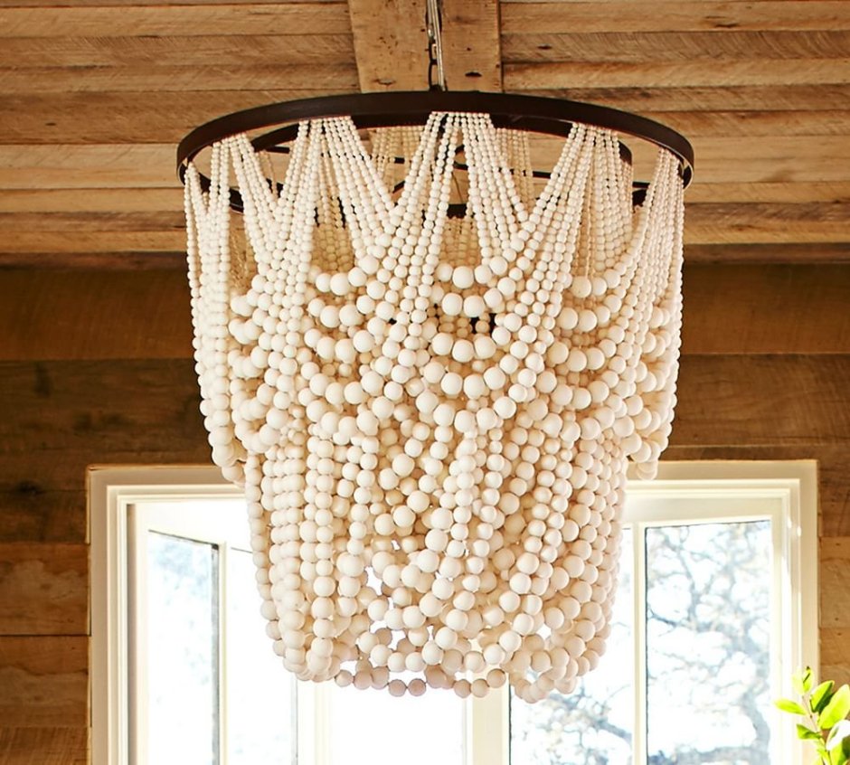 Люстра Amelia Wood Bead Chandelier