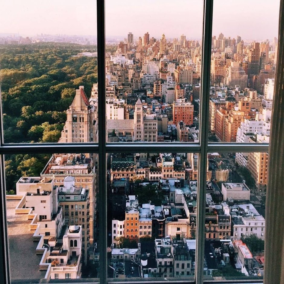 New York вид из окна Manhattan