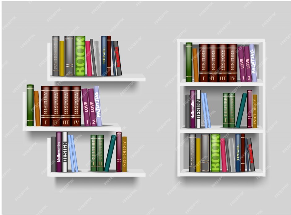 Две полки с книгами